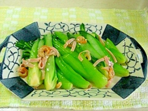 青菜とハムのさっと煮